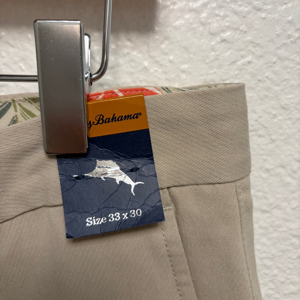 NEW with Tags Tommy Bahama St. Thomas Silk trousers Men’s Size 33x30 Khaki - Picture 4 of 12
